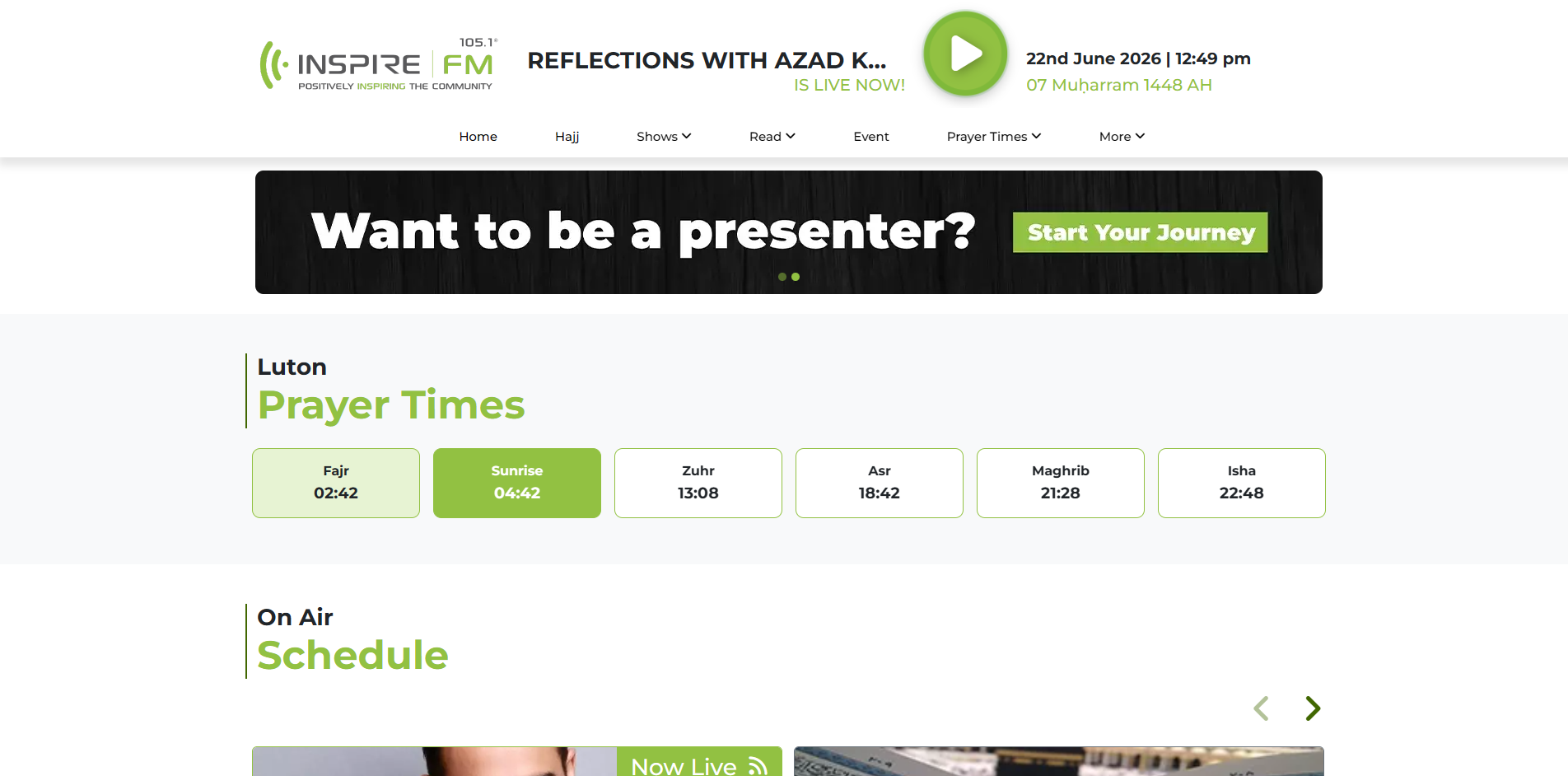 Inspire FM desktop preview