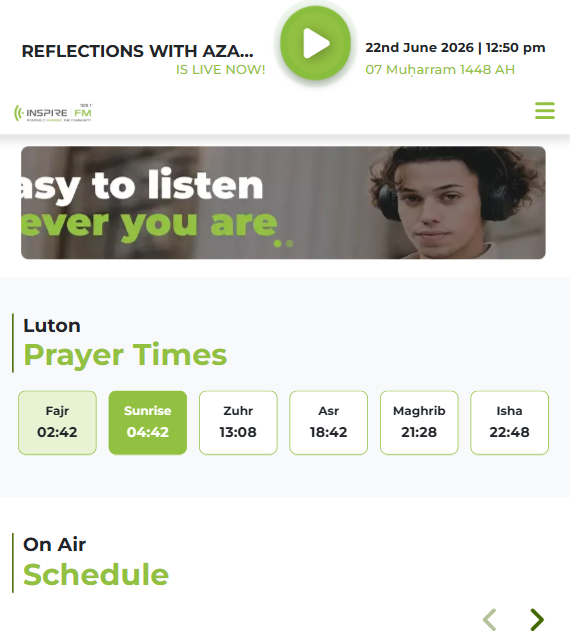 Inspire FM tablet preview